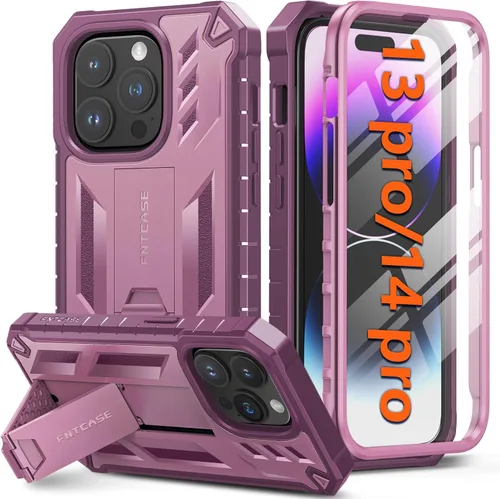 Miniatura 9 de FNTCASE Funda para iPhone 14-Pro: Fundas para iPhone 13 Pro Funda de protección de grado militar a prueba de caídas con soporte TPU resistente