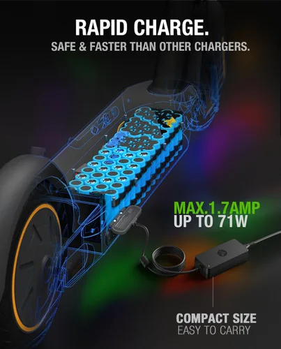 Miniatura 5 de Adaptador de 42 V CA/CC compatible con Segway Ninebot MAX G30P G30LP G30LE KickScooter ES1 ES2 ES2L ES3 Pro ES4 E22 E25 E45 Air T15 G30 G30D 36VDC