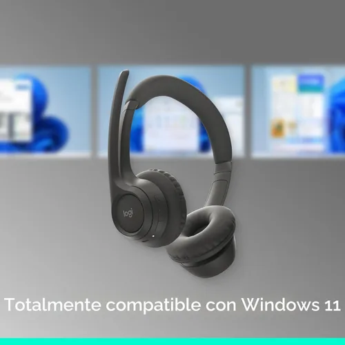 Miniatura 5 de Logitech Zone 301 - Auriculares inalámbricos Bluetooth con micrófono de cancelación de ruido, compatibles con Windows, Mac, Chrome, Linux, iOS