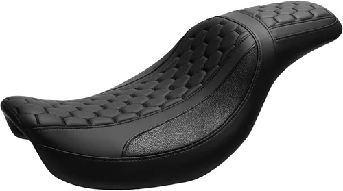 Miniatura 11 de TCT-MOTORPARTS Asiento de pasajero de 2 posiciones para Harley Dyna Wide Glide Fat Bob 2006-2017 # 03 Negro+Naranja