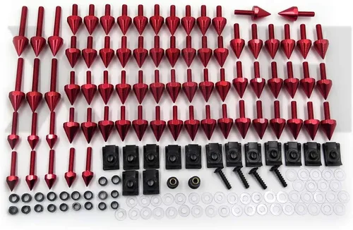 Miniatura 2 de XKH - Kit de tornillos universales de carenado de pinchos para motocicleta compatible con YZF R1 R6 R6S RED motocicleta [B00YB48L70]