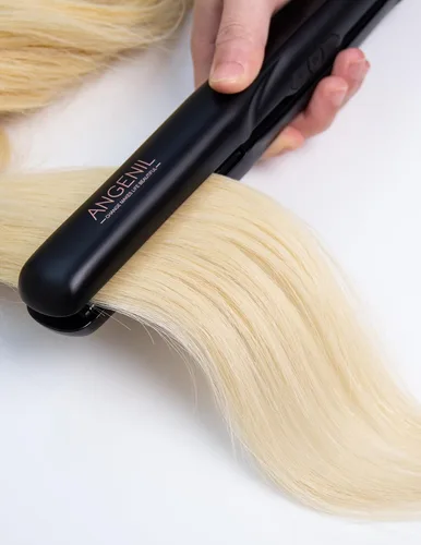 Miniatura 6 de ANGENIL Plancha plana portátil 2 en 1, plancha plana de viaje de doble voltaje, plancha plana de cerámica de 1 pulgada para mujeres, rizos y cabello
