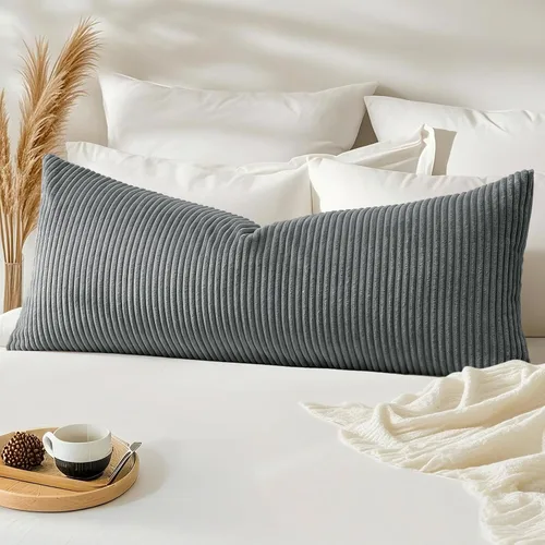 Miniatura 237 de Artscope Fundas de Almohada de Pana a Rayas Acogedoras Súper Suaves Decorativas Cuadradas Fundas de Cojín para Sofá Sillón Dormitorio Decoración