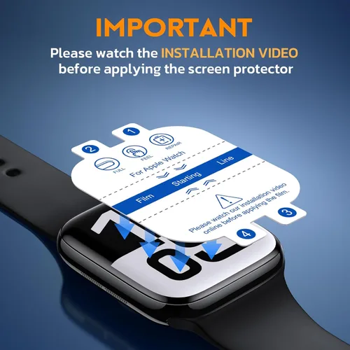 Miniatura 3 de Misxi 6 unidades Protector de pantalla de TPU suave transparente para Apple Watch Series 3 Series 2 Series 1 38mm, Protector de pantalla de alta