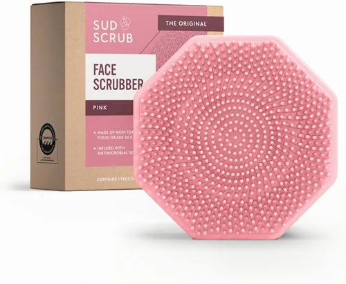Miniatura 10 de Sud Scrub® Cepillo Exfoliante Facial de Silicona Antimicrobiana, 1 Paquete, Exfoliante Facial Suave para Piel Sensible, Cepillo de Limpieza Facial
