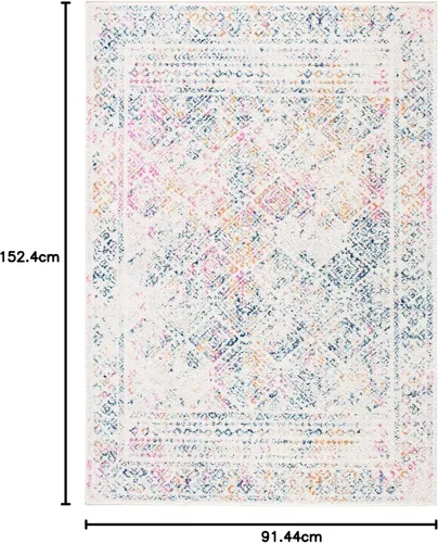 Miniatura 145 de Safavieh - Alfombra decorativa de la colección Tulum, modelo TUL264F, estilo marroquí, bohemio y desgastado, no suelta pelusa, para sala, vestíbulo
