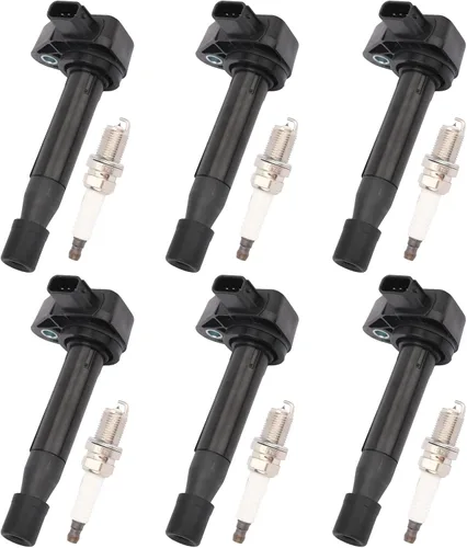 Juego de 6 bobinas de encendido y bujías UF242 para Honda Odyssey 1999-2010, Accord 2000-2007, para Acura 1999-2008 TL, 2001-2003 CL, 2005-2008 RL