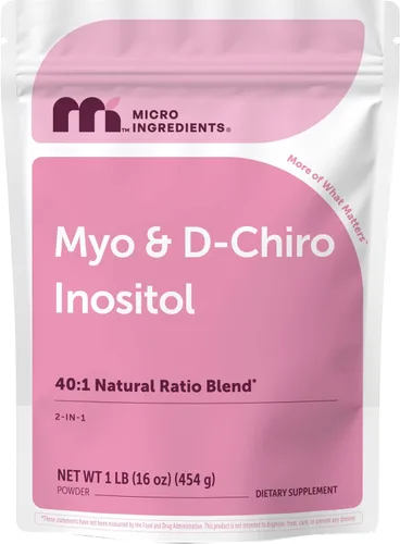 Miniatura 7 de Micro Ingredients Mio-Inositol y D-Chiro Inositol en polvo, 2 libras (442 porciones) Suplemento de inositol de proporción ideal 40:1 para mujeres