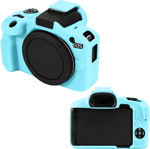 Miniatura 15 de Leayjeen Funda protectora de silicona compatible con cámara Canon EOSR50, carcasa protectora de silicona suave para cámara R50, con cubierta