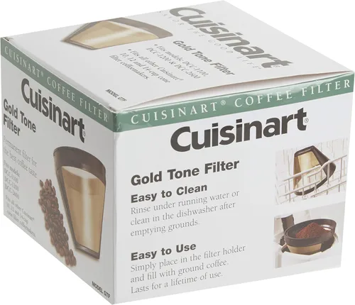 Miniatura 6 de Cuisinart Cafetera de una sola porción + molinillo de café, depósito extraíble de 48 onzas, filtro de café negro DGB-2 y GTF en tono dorado, cono