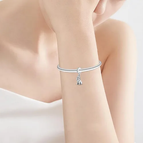 Miniatura 79 de Abalorios de plata de ley 925 con letras de la A ~ Z, para pulseras, collares, Día de San Valentín, Día de la Madre, joyería regalos para mujeres