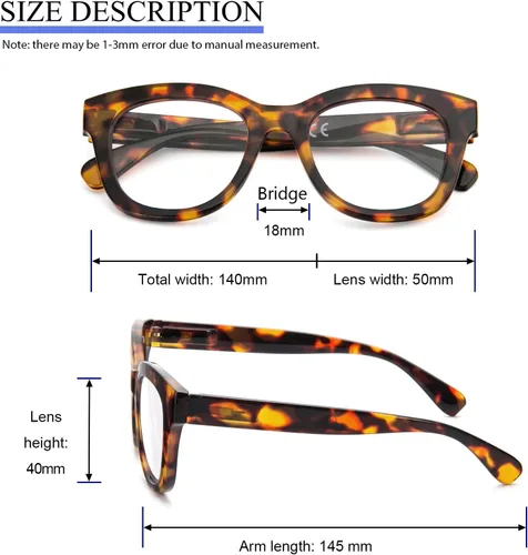 Miniatura 3 de REAVEE Paquete de 2 lentes de lectura retro de gran tamaño para mujeres y hombres, bloqueo de luz azul, para lectores de computadora, elegantes