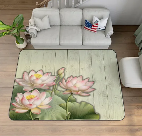 Miniatura 31 de Alfombra de ilusión óptica 3D azul y verde, patrón geométrico de remolino, para dormitorio, sala de estar, decoración de interiores, 63 x 47