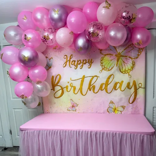 Miniatura 7 de Set de globos rosados, 60 paquetes de 30,5 cm, globos metálicos de cromo rosa perla, macarrón, rosa claro, diferentes tonos, para decoración de Rosa