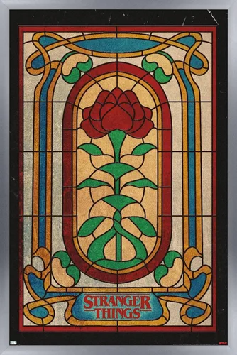 Miniatura 11 de Trends International Netflix Stranger Things: Season 4 - Póster de pared de vitrales, 14.72 x 22.37 pulgadas, versión enmarcada de madera de granero