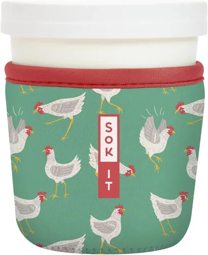 Miniatura 36 de Sok It IceCreamSok - Funda de neopreno aislada (flores abstractas, pintas de helado cónicas)