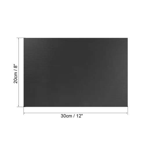 Miniatura 2 de uxcell Hojas de plástico corrugado, letreros negros en blanco de 0.118 pulgadas para patio, 8 x 12 pulgadas, tablero impermeable en blanco, 5 piezas