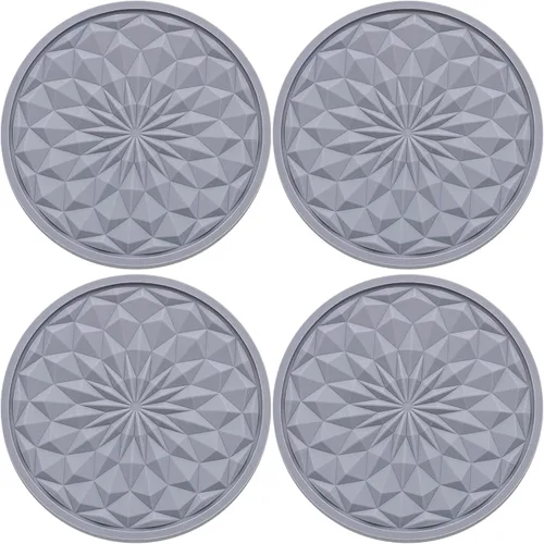 Miniatura 23 de Paquete de 2 portavasos de silicona para automóvil, tapete antideslizante de 2.75 pulgadas, ajuste universal para la mayoría de los vehículos, Negro
