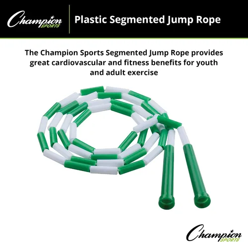 Miniatura 3 de Champion Sports Plastic Segmented Jump Rope Multi (6 pies)