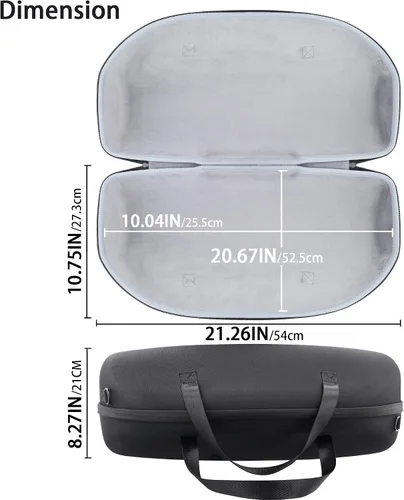 Miniatura 6 de co2CREA Estuche de viaje rígido de repuesto para Boombox 3 Boombox 2 Altavoz Bluetooth portátil impermeable (negro + funda gris interior)