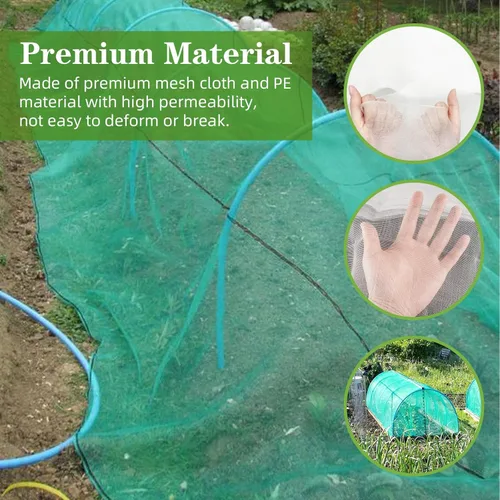 Miniatura 4 de Red de malla de jardín de 10 x 65 pies, protección de malla ultra fina, cubierta de hilera de invernadero, red de barrera para verduras, frutas