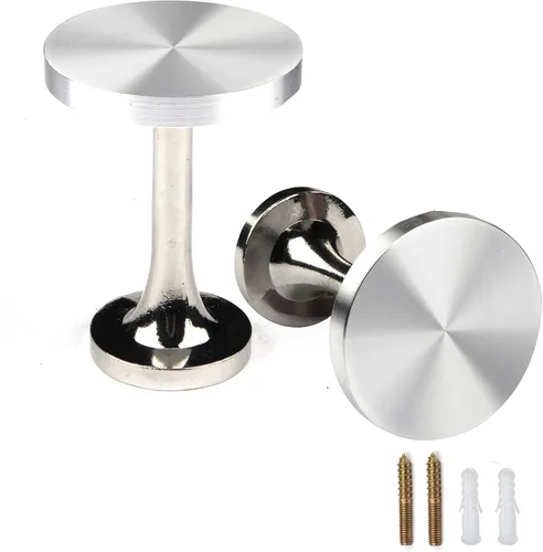 BEL AVENIR Paquete de 2 soportes de metal redondos de metal para cortinas de medallón, ganchos de pared, estilo moderno y simple, decoración del