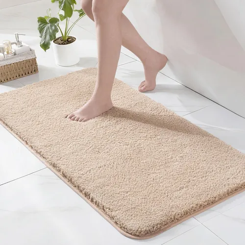 Miniatura 18 de Exclusivo Mezcla Tapetes de baño de 17 x 24 pulgadas, extra suaves, antideslizantes, absorbentes, de microfibra, lavables a máquina, de secado