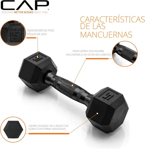 Miniatura 3 de CAP Barbell - Mancuerna recubierta Varias opciones de pares y conjuntos