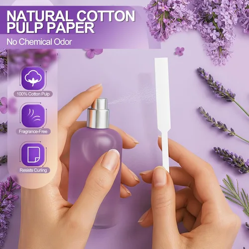 Miniatura 3 de 500 piezas de tiras para prueba de perfume, tiras de prueba de fragancia premium y multiusos, papel de muestra para prueba de aroma de perfume