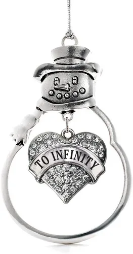 Miniatura 223 de Colgante de plata con diseño de Detroit con forma de corazón y muñeco de nieve con circonitas cúbicas