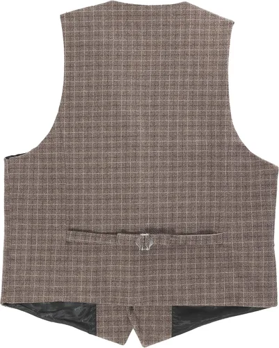 Miniatura 128 de Gioberti Chaleco de tweed formal de 6 botones para hombres
