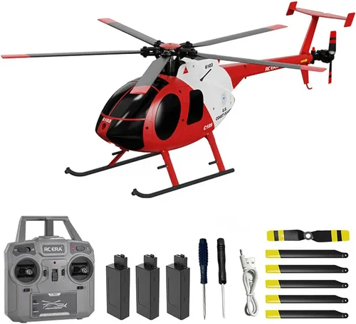 Miniatura 10 de Helicóptero de control remoto C189, 2.4G 6CH UAV 1:28 Motor sin escobillas Helicóptero RC Helicóptero de una sola hoja Flybarless Helicóptero remoto