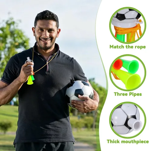 Miniatura 3 de Bocina de estadio Vuvuzela de 10 piezas: mini bocina de aire de plástico fuerte fabricante de ruido para fanáticos del fútbol niños para eventos