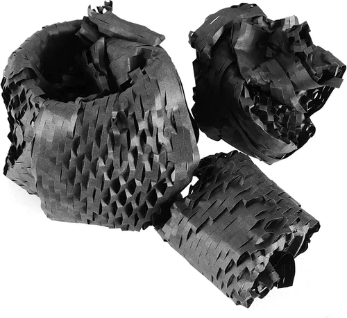 Miniatura 5 de Papel de embalaje de panal negro de 164 pies x 15 pulgadas, papel de embalaje de estraza con amortiguación de burbujas reciclable, rollos