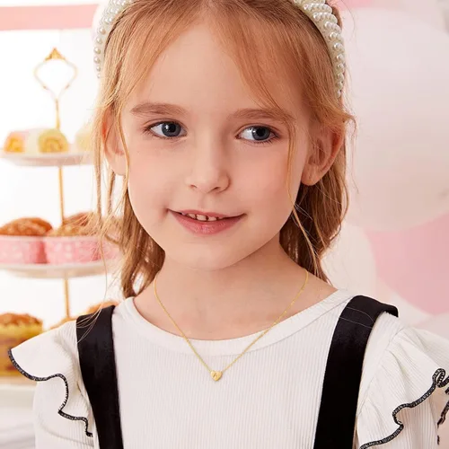 Miniatura 4 de Turandoss Collar con inicial de corazón para mujeres y niñas, delicado chapado en oro de 14 quilates, dije de corazón con letra A-Z, collar