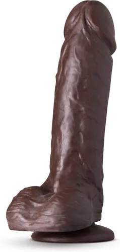 Miniatura 4 de Blush Coverboy - Consolador realista de 8 pulgadas con bolas – Polla gruesa y realista marrón – Juego de pegging vaginal anal para mujeres, hombres