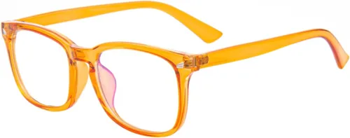 Miniatura 2 de MAXJULI Lentes de bloqueo de luz azul, para lectura de computadora/juegos/TV/teléfonos para mujeres y hombres 6001, Naranja (Gloss Orange), Estándar
