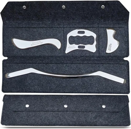 Miniatura 8 de Rascador muscular de acero inoxidable Gua Sha, herramienta de masaje para raspado, herramientas IASTM, gran herramienta de movilización de tejidos