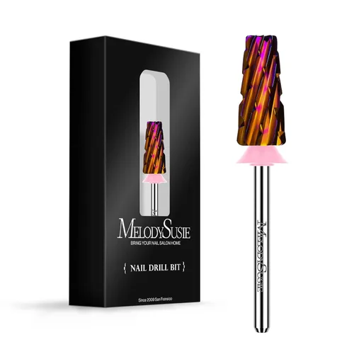 Miniatura 18 de MelodySusie Super Cut Edition Brocas para Uñas 5 en 1, Brocas Multifunción de Carburo de Tungsteno de 3/32'', Adecuadas para Manicura Pedicura