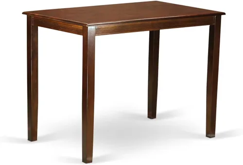Miniatura 4 de East West Furniture YACH3-BLK-C - Juego de mesa de comedor de 3 piezas de altura para mostrador de cocina contiene una mesa de comedor rectangular