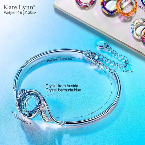 Miniatura 2 de Kate Lynn Rise From the Ashes Phoenix Bracelet Made with Crystals from Austria Adjustable Bangle Bracelet for Women 72 Packaged with Jewelry Box