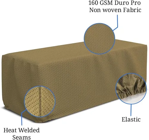 Miniatura 4 de Covers & all Funda rectangular para hoguera con elástico, 160 GSM Duro Pro tela transpirable no tejida, impermeable, resistente a los rayos UV y a