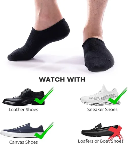 Miniatura 4 de IDEGG - Calcetines deportivos de algodón de corte bajo con agarre antideslizante para hombres