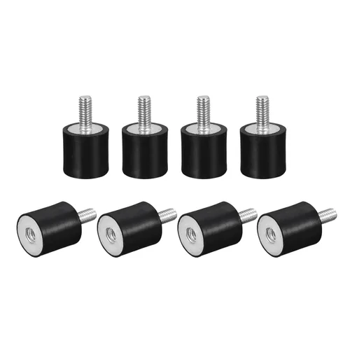 Miniatura 6 de uxcell Soportes de goma, 10 unidades M3 macho/hembra aislador de vibración, amortiguador, para motor de garaje, compresor de aire, bobinas de barco