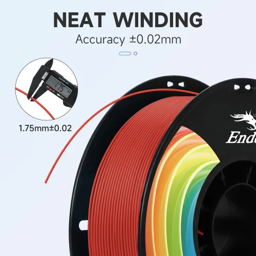 Miniatura 2 de Creality Filamento para impresora 3D, filamento PLA Plus 1.75 mm rojo profundo, precisión dimensional mejorada de resistencia PLA Pro +/- 0.03 mm