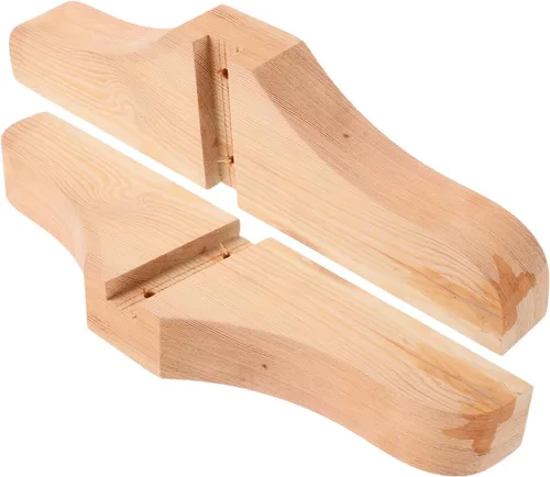 NUOBESTY Base de soporte de suelo para divisor de habitación, 2 pies de madera ligeros, estabilizador de pantalla plegable de estilo japonés para