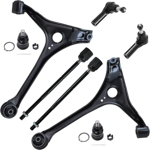 Miniatura 346 de Detroit Axle - Kit de brazos de control de extremo delantero de 8 piezas para Dodge Dakota 00-04, Durango 00-03, 4 brazos de control superior e