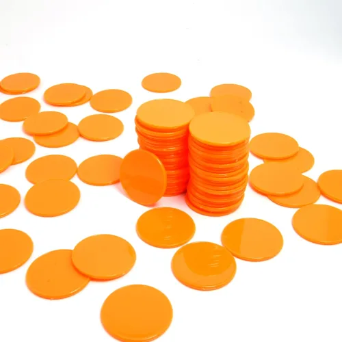 Miniatura 8 de Smartdealspro 100 unidades de 1.260 in/1.26 pulgadas de plástico opaco de aprendizaje de discos, mini fichas de juego de fichas de póquer con caja