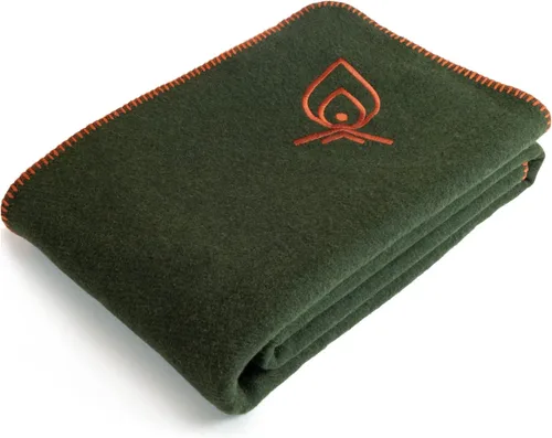 Texas Bushcraft Manta de Lana Merino para Acampar, Senderismo y Excursionismo - Manta de Campamento para Coche Resistente al Agua y al Fuego, de