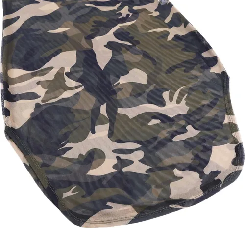 Miniatura 9 de iiniim Lencería para mujer, diseño de camuflaje con abertura lateral, malla transparente